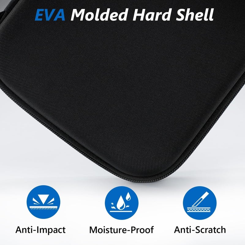 VISEMAN Table Tennis Paddles Case, Ping Pong Paddles Carrying Case Hard Shell, Table Tennis Racket Organizer Bag fits for 2 Paddles and 4 Balls, Ping Pong Rackets Protector - Image 3